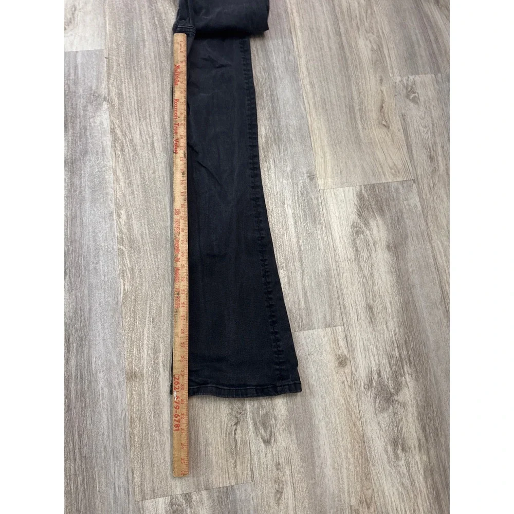 Zara Womens Black High Waisted Flare Bell Bottom Jeans Size 6